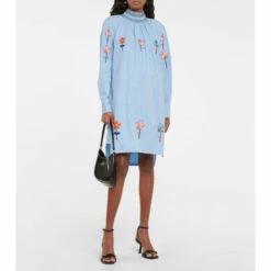 Prada Embroidered Cotton-poplin Minidress -Cheap Prada Store unnamed file 4326