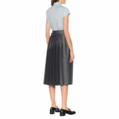 Prada Pleated Mohair-blend Wrap Skirt -Cheap Prada Store unnamed file 4328