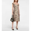 Prada Leopard-print Wool Midi Dress -Cheap Prada Store unnamed file 4429