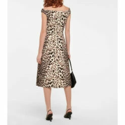 Prada Leopard-print Wool Midi Dress -Cheap Prada Store unnamed file 4430