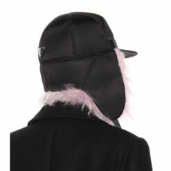 Prada Mohair-trimmed Nylon Cap