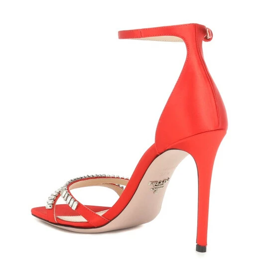 Prada Embellished Satin Sandals 4 Prada Embellished Satin Sandals - Image 2