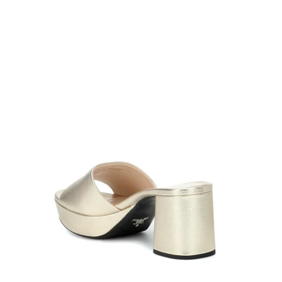 Prada Metallic Leather Plateau Mules 4 Prada Metallic Leather Plateau Mules - Image 2