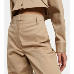 Prada High-rise Cotton-blend Pants -Cheap Prada Store unnamed file 450