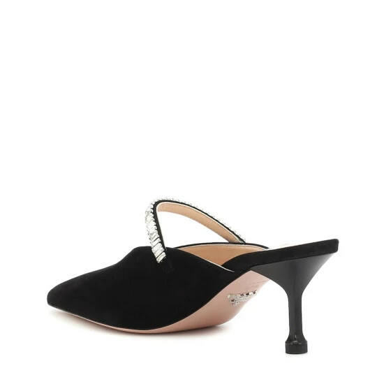 Prada Crystal-embellished Suede Mules 4 Prada Crystal-embellished Suede Mules - Image 2