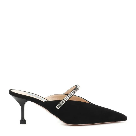 Prada Crystal-embellished Suede Mules 5 Prada Crystal-embellished Suede Mules - Image 3