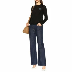 Prada Logo Intarsia Wool Sweater