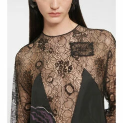 Prada Printed Lace Midi Dress -Cheap Prada Store unnamed file 4594