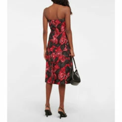 Prada Floral Crêpe-cady Midi Dress -Cheap Prada Store unnamed file 4642