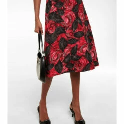 Prada Floral Crêpe-cady Midi Dress -Cheap Prada Store unnamed file 4644