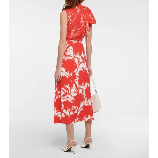 Prada Floral-printed Twill Midi Dress 4 Prada Floral-printed Twill Midi Dress - Image 2