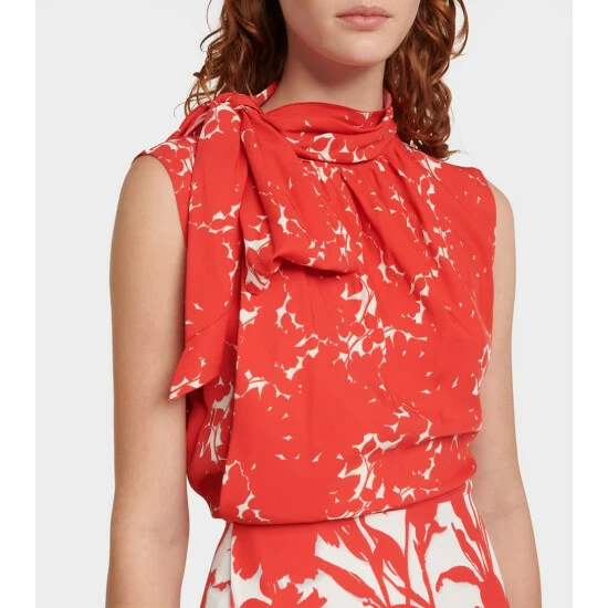 Prada Floral-printed Twill Midi Dress 5 Prada Floral-printed Twill Midi Dress - Image 3