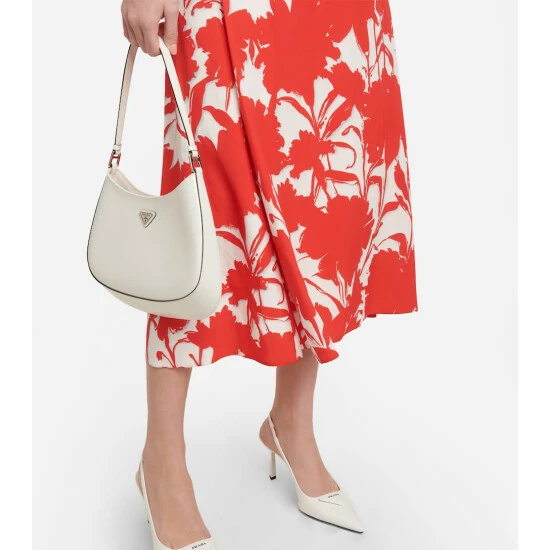 Prada Floral-printed Twill Midi Dress 6 Prada Floral-printed Twill Midi Dress - Image 4
