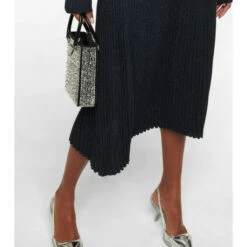 Prada Wool-blend Lamé Midi Dress -Cheap Prada Store unnamed file 4745