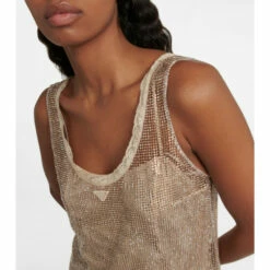 Prada Crystal-embellished Mesh Minidress -Cheap Prada Store unnamed file 4787