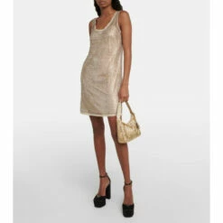 Prada Crystal-embellished Mesh Minidress -Cheap Prada Store unnamed file 4789