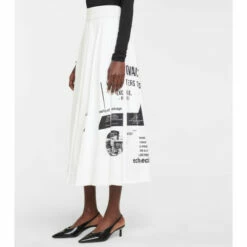 Prada Pleated Cotton Jersey Midi Skirt -Cheap Prada Store unnamed file 4796