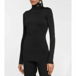 Prada Logo Jersey High-neck Top -Cheap Prada Store unnamed file 4930