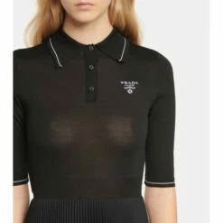 Prada Pleated Silk And Cotton Midi Dress -Cheap Prada Store unnamed file 4955