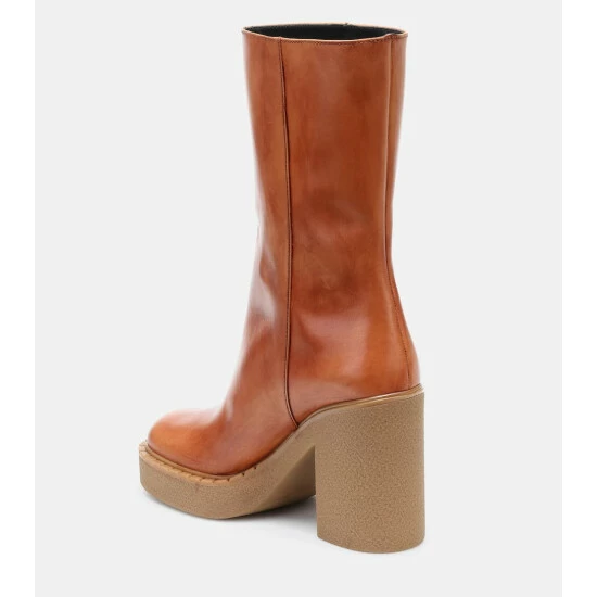 Prada Platform Leather Ankle Boots 4 Prada Platform Leather Ankle Boots - Image 2