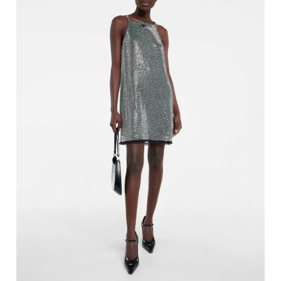 Prada Crystal-embellished Mesh Minidress 3 Prada Crystal-embellished Mesh Minidress