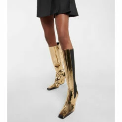 Prada Mirrored Leather Knee-high Boots -Cheap Prada Store unnamed file 4984