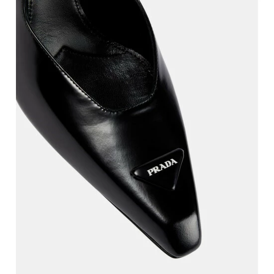 Prada Logo Leather Pumps 7 Prada Logo Leather Pumps - Image 5
