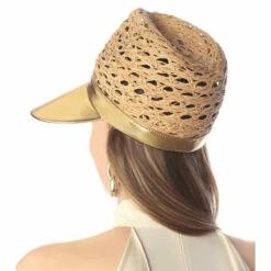 Prada Raffia And Leather Cap
