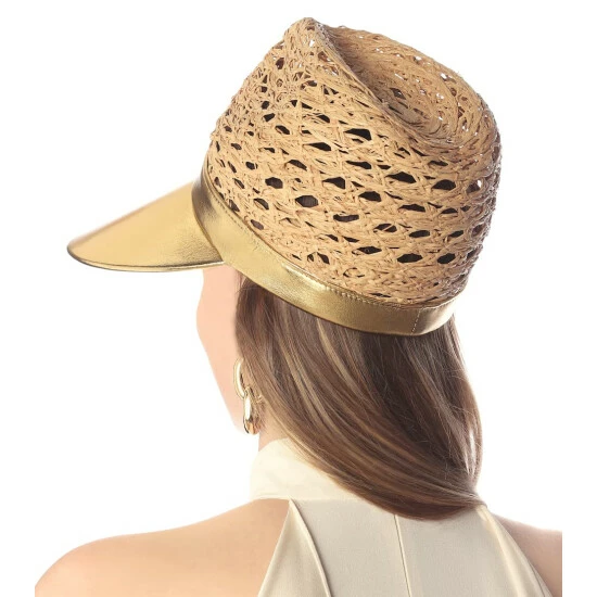 Prada Raffia And Leather Cap 3 Prada Raffia And Leather Cap