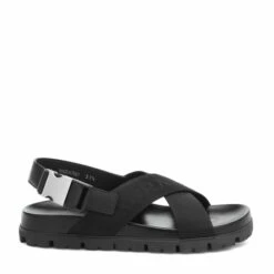 Prada Crossover Leather And Nylon Sandals -Cheap Prada Store unnamed file 5002