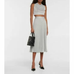 Prada Lamé Midi Skirt