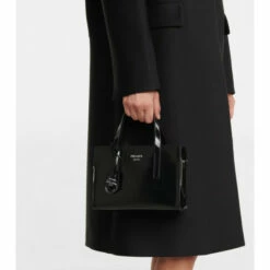 Prada Logo Patent Leather Tote