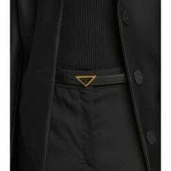 Prada Triangle Saffiano Leather Belt