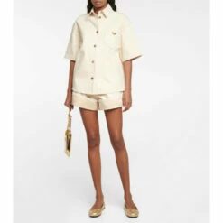 Prada High-rise Denim Shorts