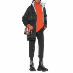 Prada Block Leather Ankle Boots