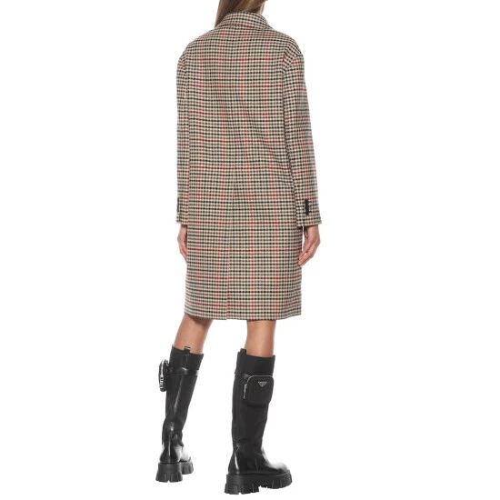 Prada Checked Wool And Cashmere Coat 4 Prada Checked Wool And Cashmere Coat - Image 2