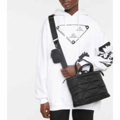 Prada Leather-trimmed Nylon Tote