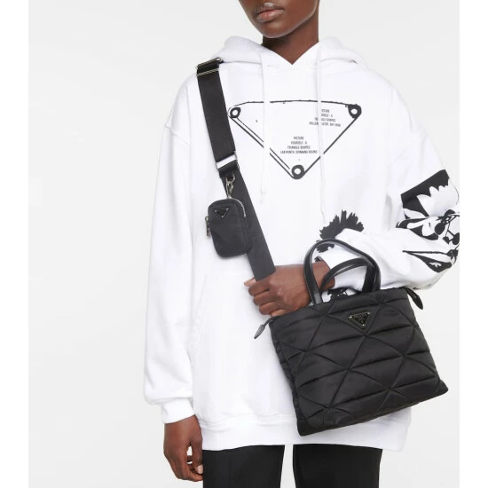 Prada Leather-trimmed Nylon Tote 3 Prada Leather-trimmed Nylon Tote