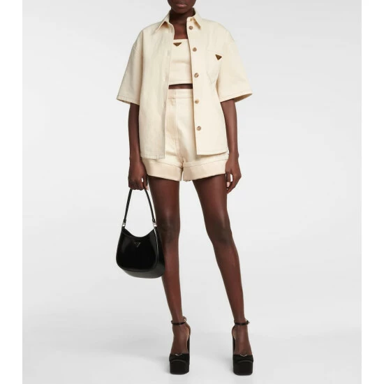 Prada Logo Denim Crop Top 3 Prada Logo Denim Crop Top