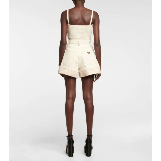 Prada Logo Denim Crop Top 4 Prada Logo Denim Crop Top - Image 2