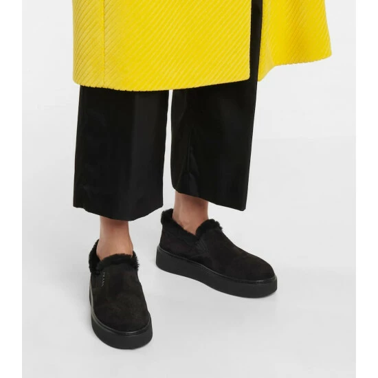 Prada Macro Shearling-lined Suede Sneakers 5 Prada Macro Shearling-lined Suede Sneakers - Image 3