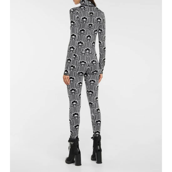 Prada Floral Jacquard Wool-blend Jumpsuit 4 Prada Floral Jacquard Wool-blend Jumpsuit - Image 2