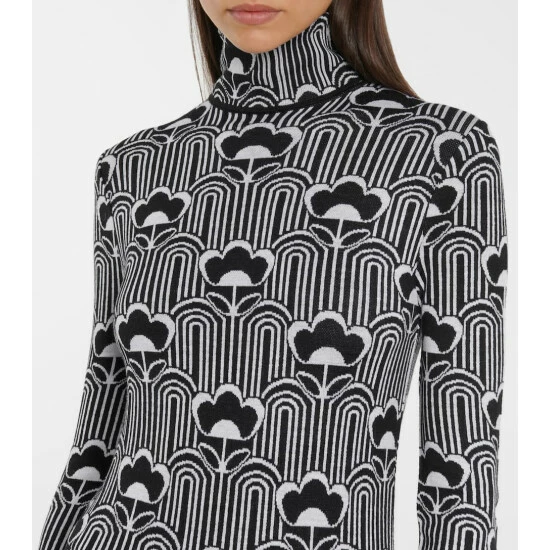 Prada Floral Jacquard Wool-blend Jumpsuit 5 Prada Floral Jacquard Wool-blend Jumpsuit - Image 3