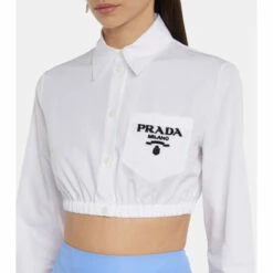 Prada Cropped Cotton Poplin Shirt -Cheap Prada Store unnamed file 5423