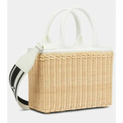 Prada Leather-trimmed Wicker Tote -Cheap Prada Store unnamed file 5483