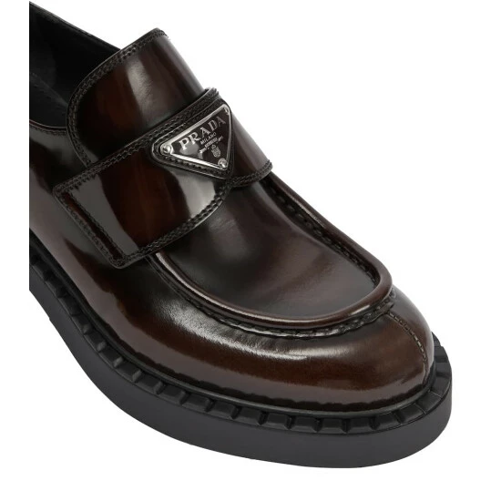 Prada Logo Leather Loafers 6 Prada Logo Leather Loafers - Image 5