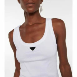 Prada Logo Cotton Tank Top -Cheap Prada Store unnamed file 5506