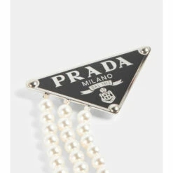 Cheap Prada Store 12 Prada Faux Pearl Sterling Silver Brooch