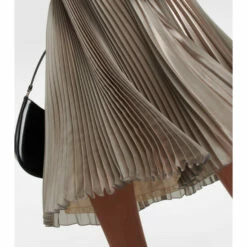Prada Pleated Metallic Voile Midi Skirt -Cheap Prada Store unnamed file 5533