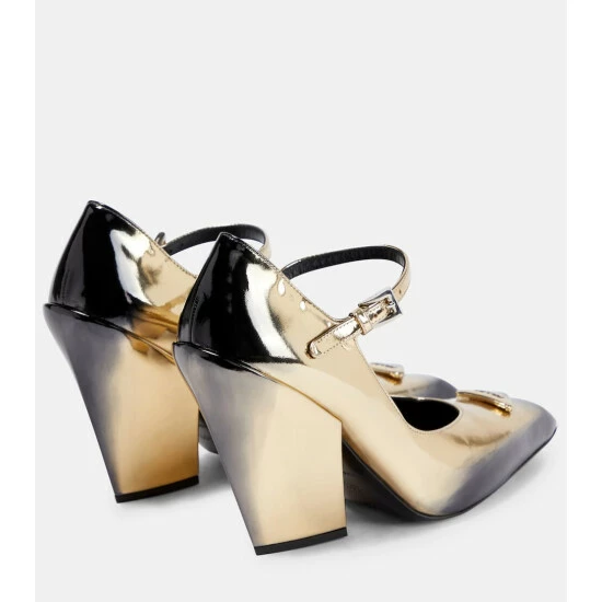 Prada Metallic Mary Jane Pumps 4 Prada Metallic Mary Jane Pumps - Image 2